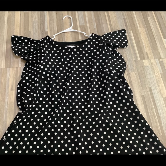 Lane Bryant Ruffle Sleeve Polka Dot Fit and Flare Dress 14/16 - Picture 5 of 9